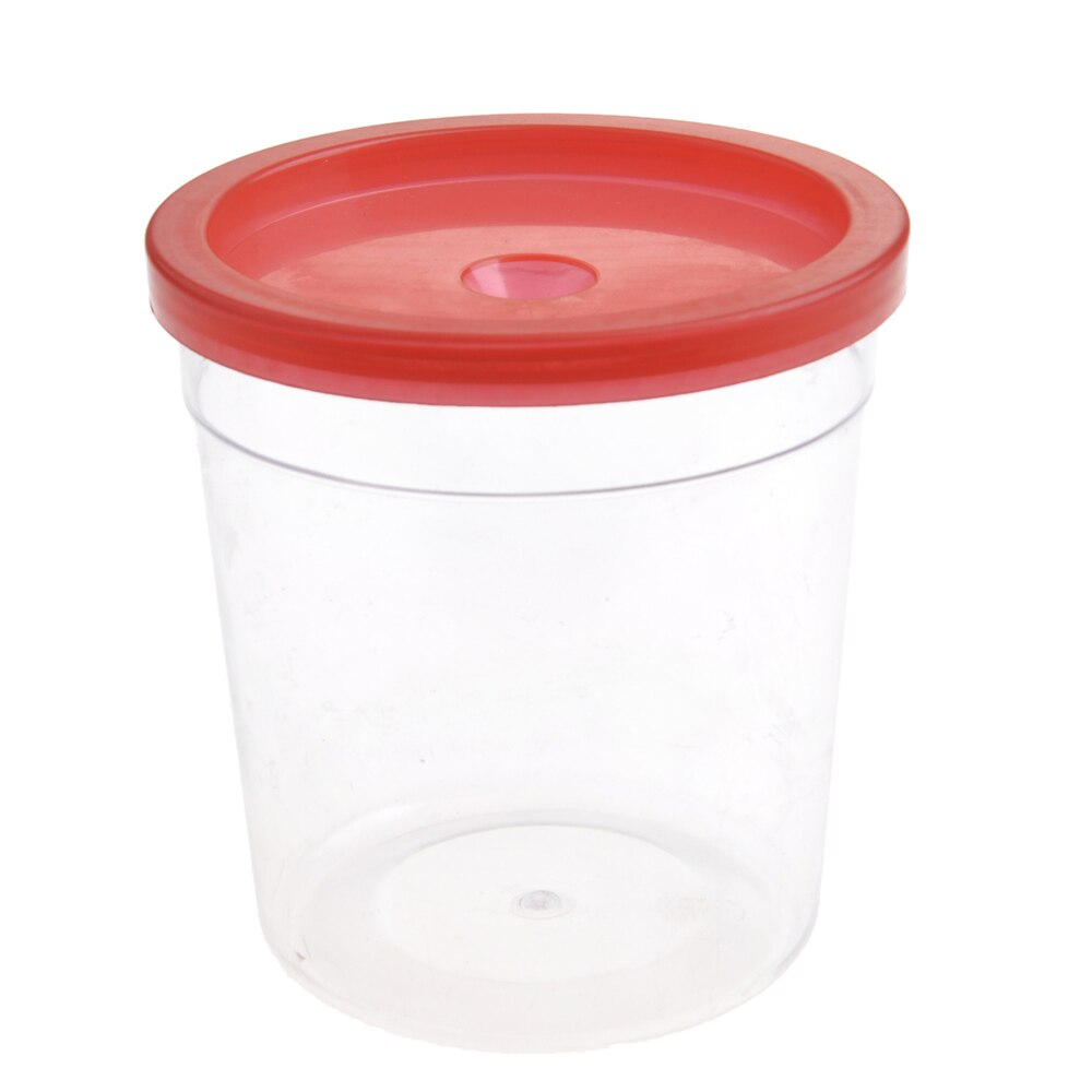 Plastic Mini Aquarium Transparante Cup Met Deksel Voor Betta Kwallen Container Willekeurige Kleur Draagbare: SJBD