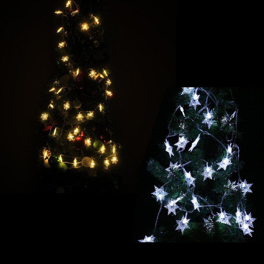 Christmas Tree Snow Flakes Led String Fairy Light Party Home Wedding Garden Christmas Decorations 4M 20Leds