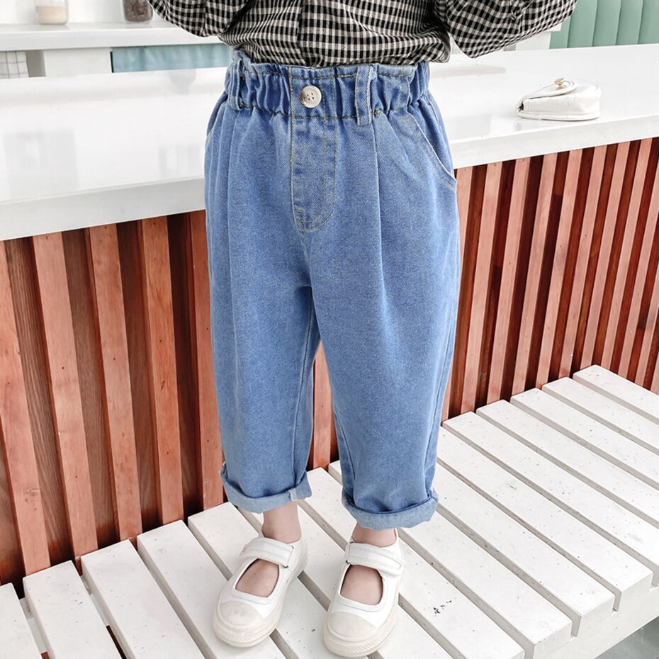 Baby Girl Jeans Ruffles Jeans For Girls Casual Style Jeans Baby Girl Spring Autumn Kid Clothes