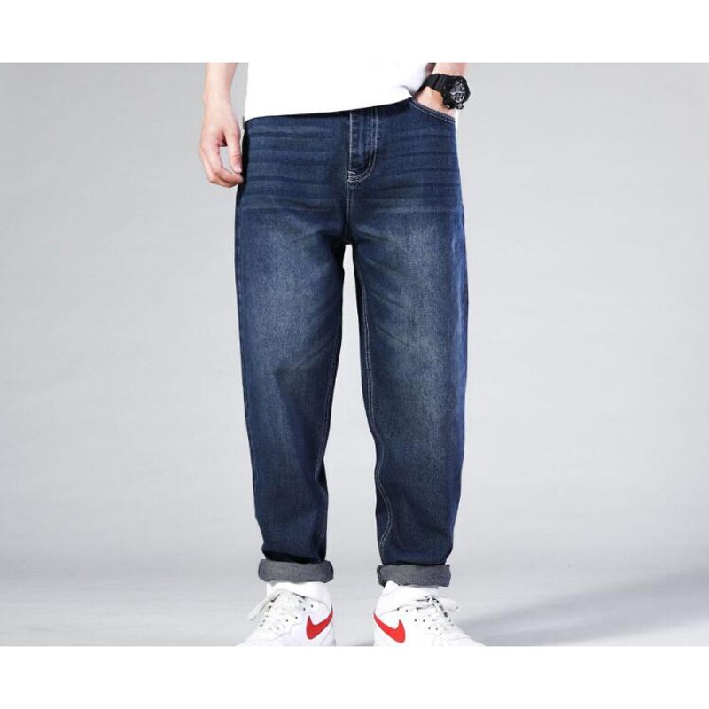 Hip Hop Jeans Mens Denim Hip hop Loose Pants Rap Jeans For Boy Rapper Plus size Denim Jeans Men