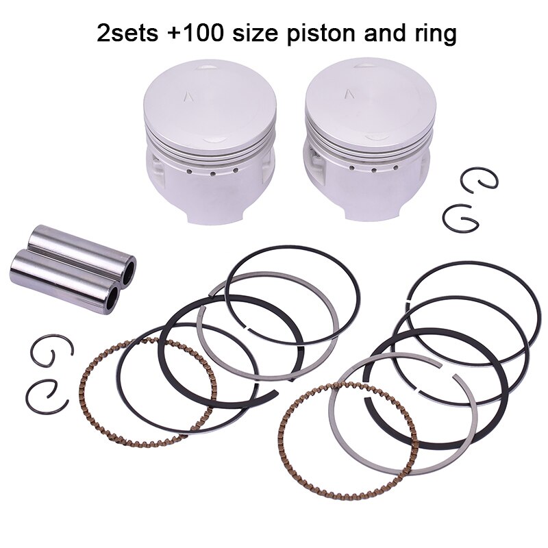 2pc 49mm 49.25mm 49.5mm 49.75mm 50mm STD +25 +50 +75 +100 125cc Motorcycle Piston Rings Kit For YAMAHA XV250 XV 250 XC125 XC 125: 2x 1.0 Piston Ring