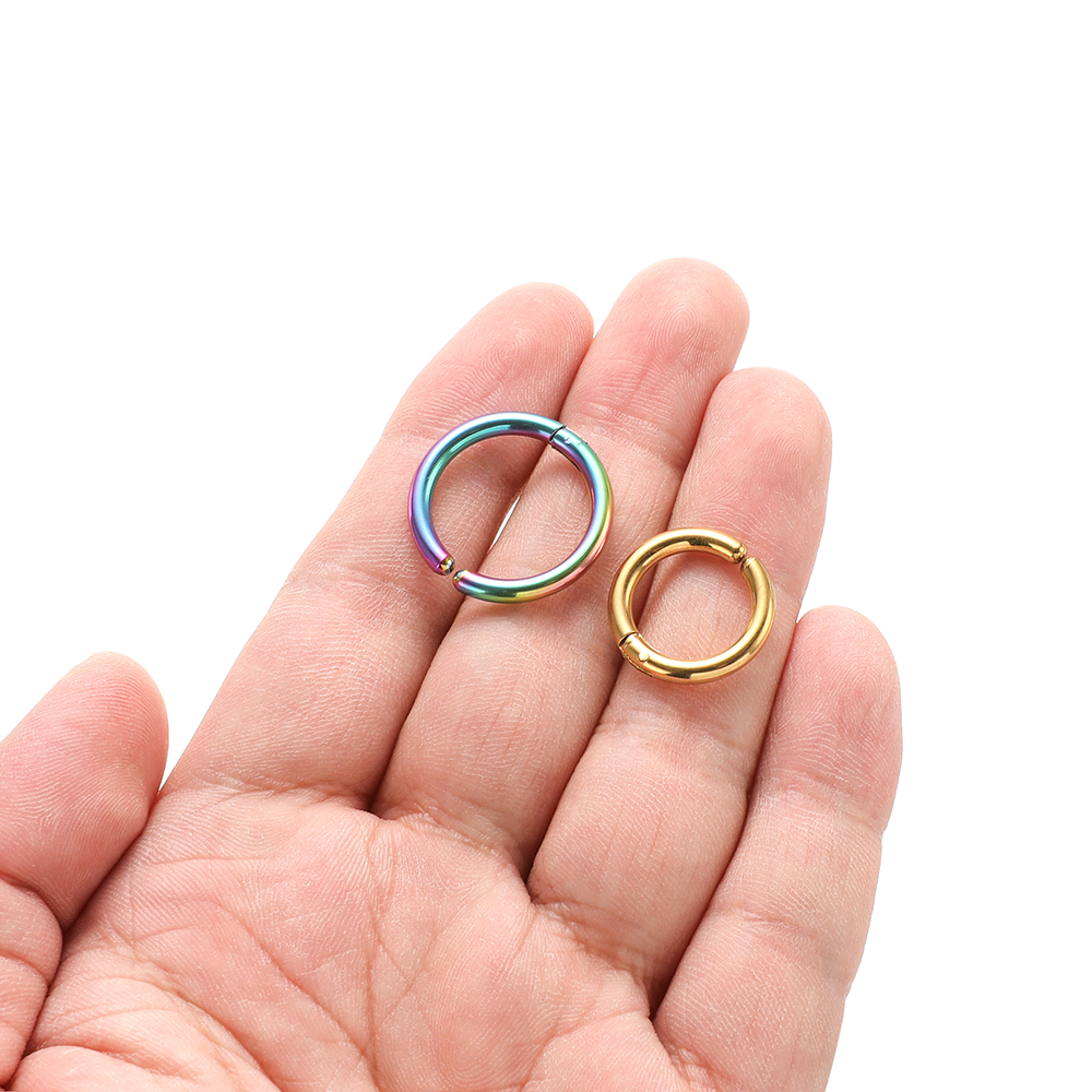 6 uds. De acero inoxidable sin agujero, pendientes con Clip, aros sin perforación, pendientes para mujeres y hombres, pendientes Piercing, joyería