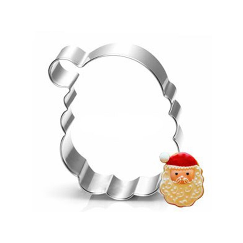 Kerst Ei Fruit Cookie Cutter Gereedschap Kerst Bakvormen Set Metalen Dessert Decoratie Biscuit Druk Rvs Fondant