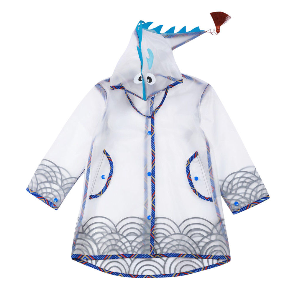 Niños niño chubasquero para niña lluvia borlas dinosaurio 3D ligero impermeable niños sombrero paraguas manos mágicas Tops niños