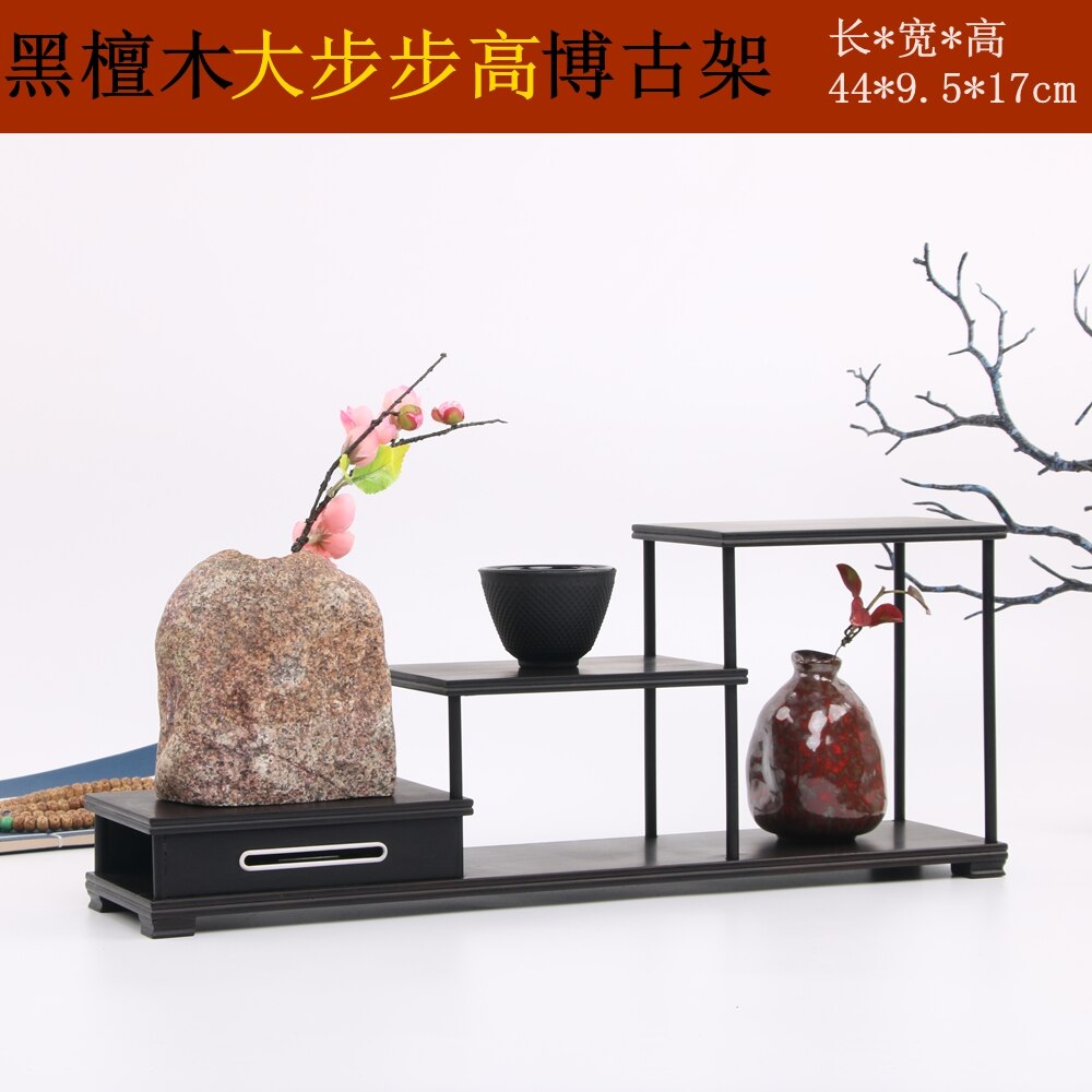 Rosewood Arts Crafts Tea Pot Holder Small-sized Oriental Ancient Charm Antique-and-curio Shelves Tea Pot Frame