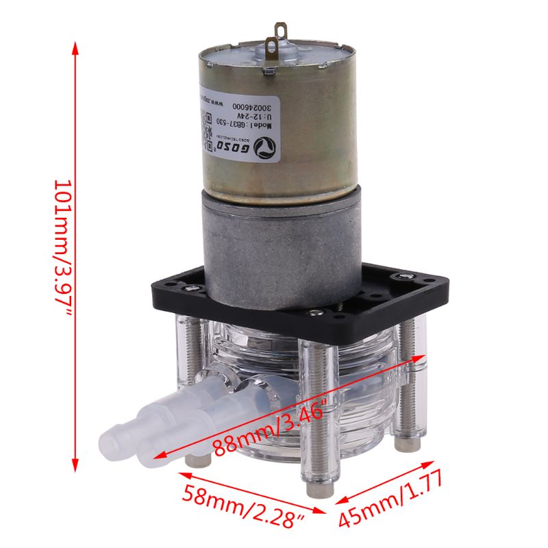 Pompe péristaltique DC 12/24V pompe doseuse à grand débit laboratoire d'aquarium sous vide analytique B85C