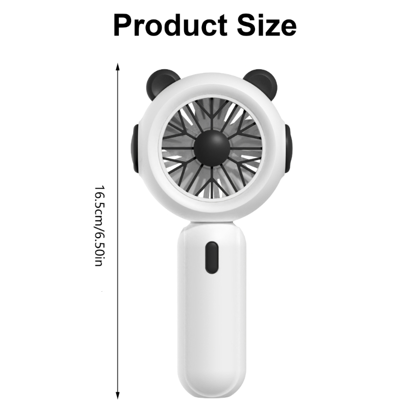 Handheld Fan Desktop Fan AA Battery Operated Portable 3 Speed Mini Pocket Fan