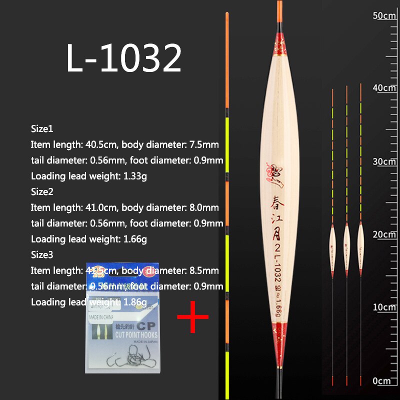 Reed Fishing Floats Fresh Water Buoy Hard Tail Bobber Flotador Sensitive Stable Boya Fishing Floats Tool Tackle Accessories: L-1032 3 pieces