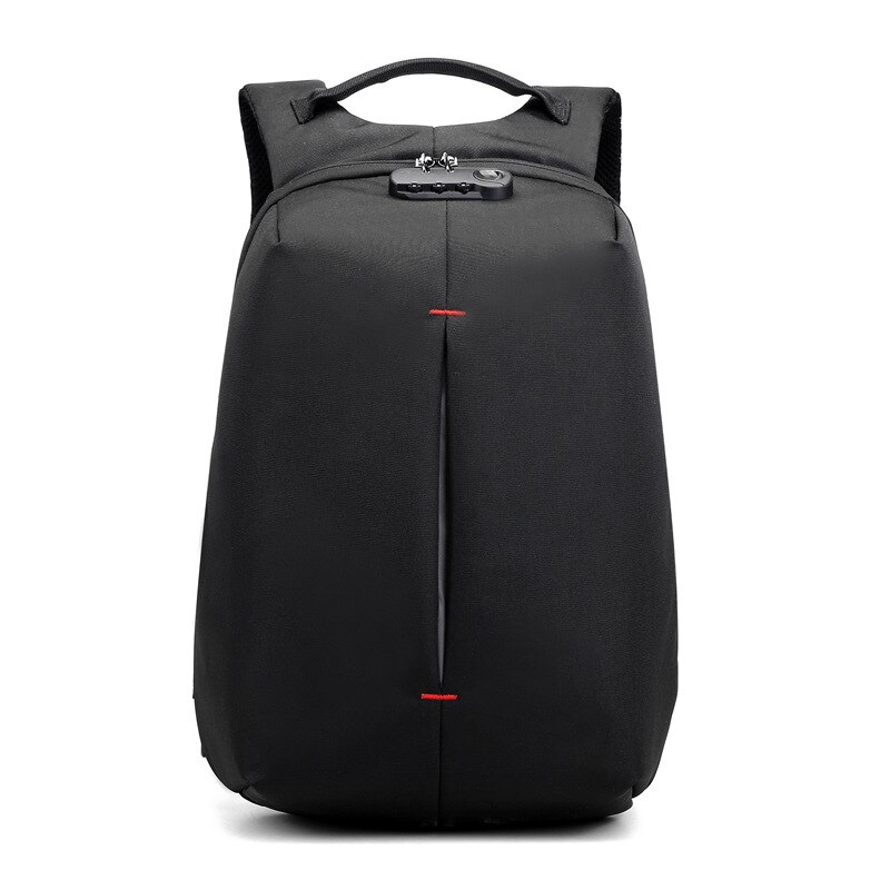 IKE MARTI Anti-Theft Backpack 15.6 Inch Laptop Bag Men Mochila Women Waterproof Urban Black Large Capacity School Backpack: 039 black