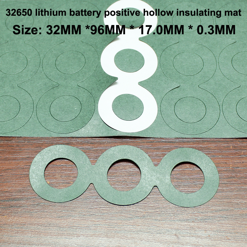 100pcs/lot 32650-32700 lithium battery positive pole hollow negative pole solid insulation pad highland barley paper sticker: transparent