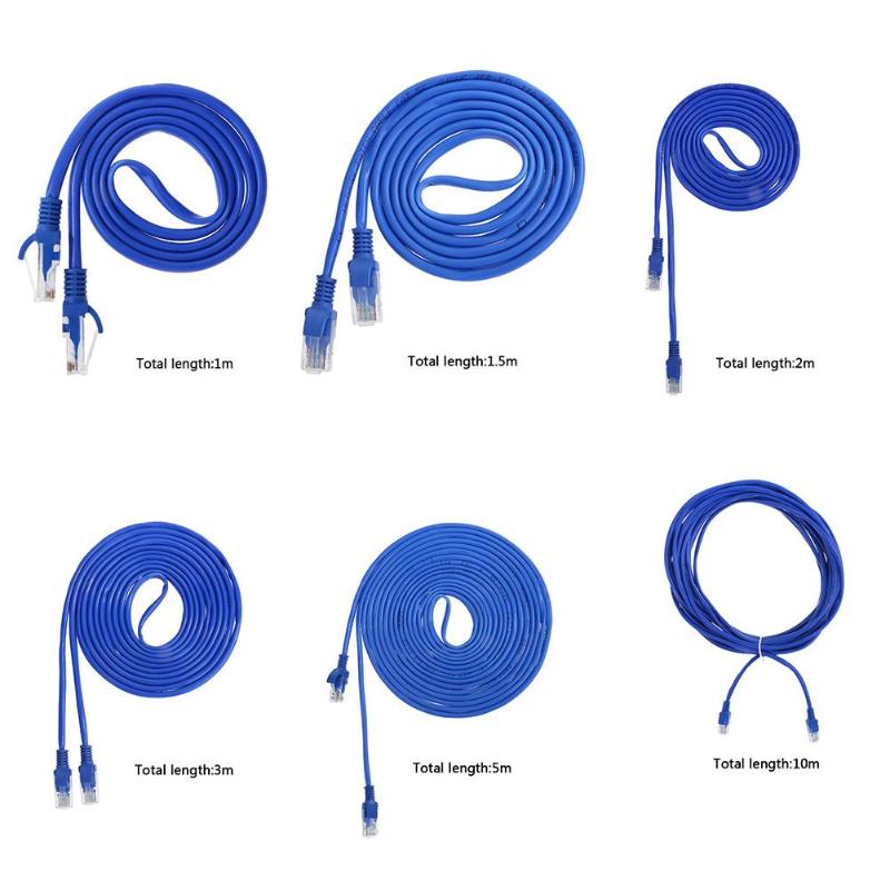 ANPWOO CAT5 RJ45 Ethernet Cables 8Pin Connector Ethernet Internet Cable Network Cable Cord Wire Line Blue 1m/1.5m/2m/3m/5m/10m
