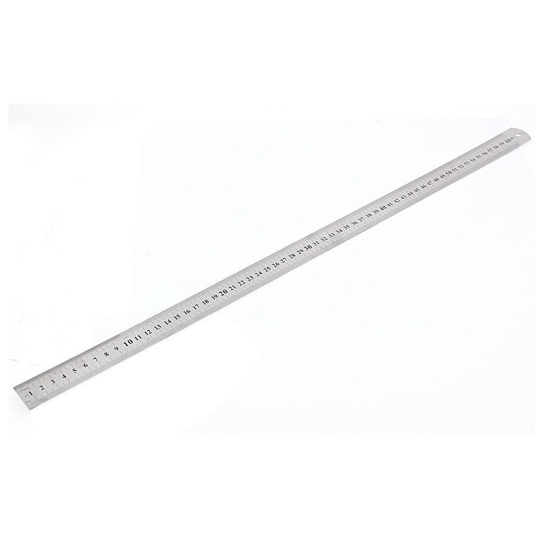 PPYY -Stainless Steel Double Side Measuring Straight Edge Ruler 60cm/24", Silver