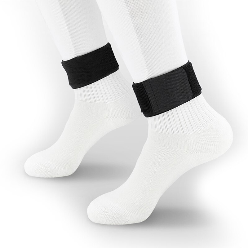 1 par anti-crash sportbandage fotboll benskydd fast bandage tejp fästelement benskydd justerbar elastisk sportrem