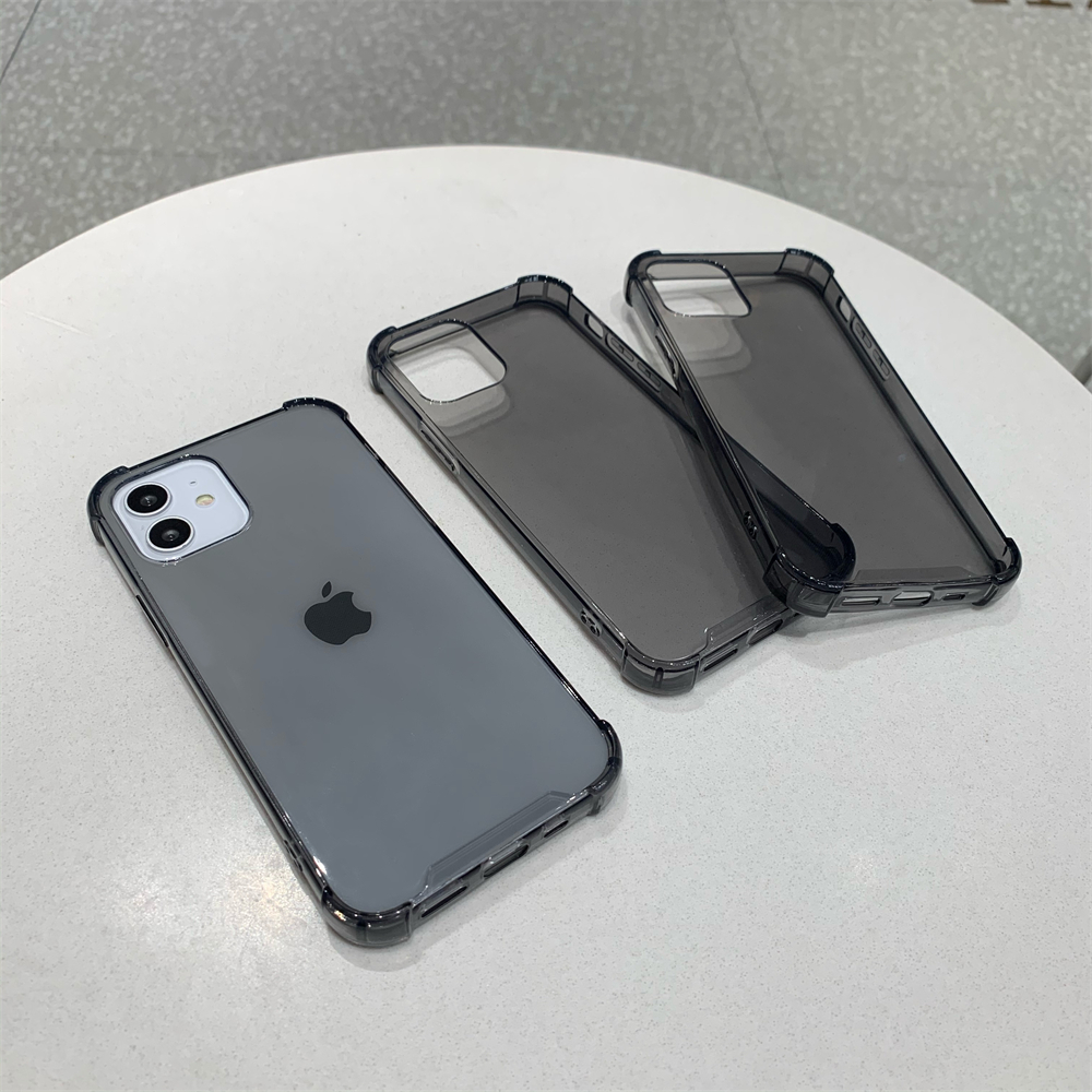 Funda de TPU suave negra transparente de para iPhone 16 15 14 Plus 13 12 11 Pro Max Mini X XS XR cubierta trasera transparente a prueba de golpes