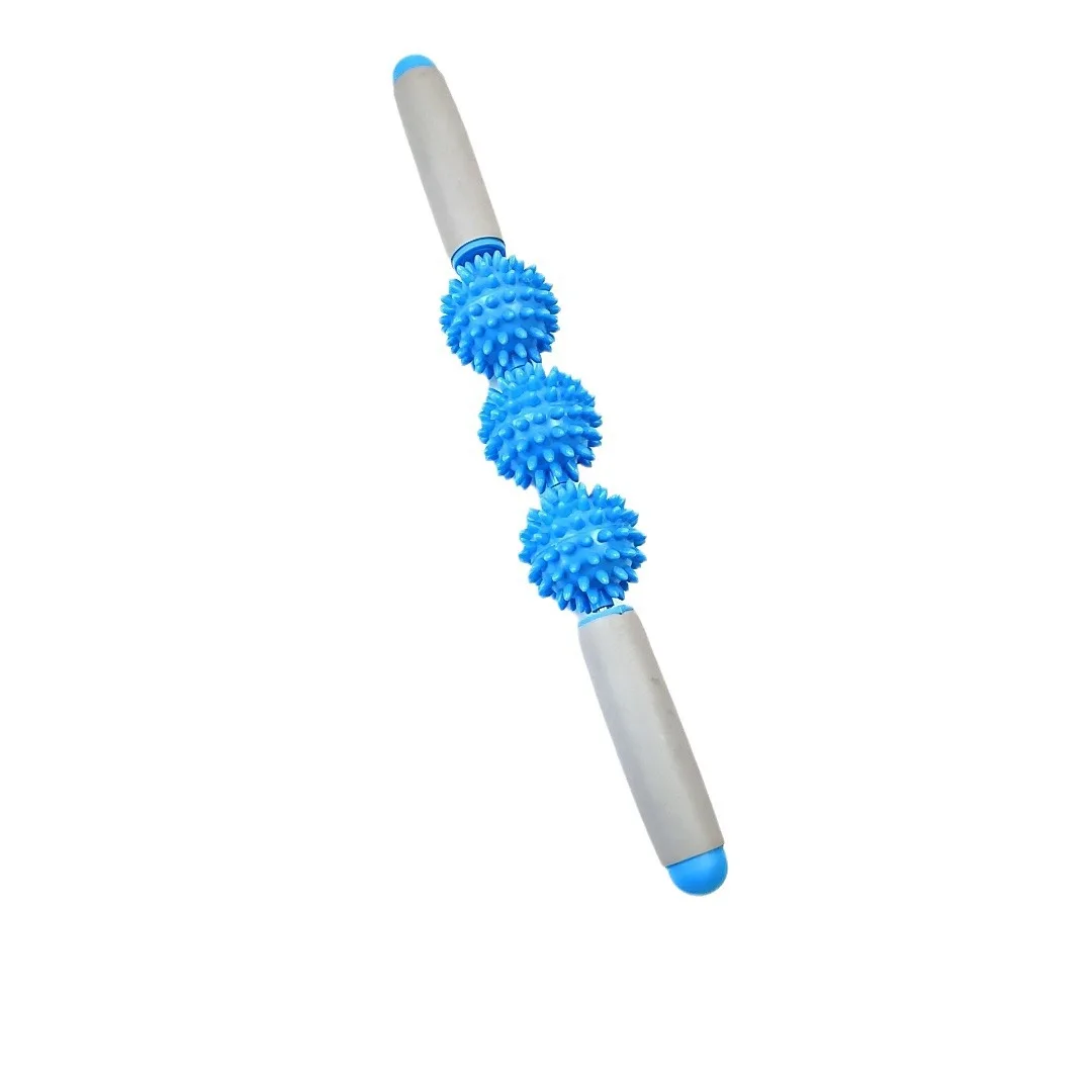 Yoga Fitness Massage Stick Wheel Roller Muscle Relaxation Handheld Ball Lupu Tai Kwu Five Ball Three Wheel Roller Stick