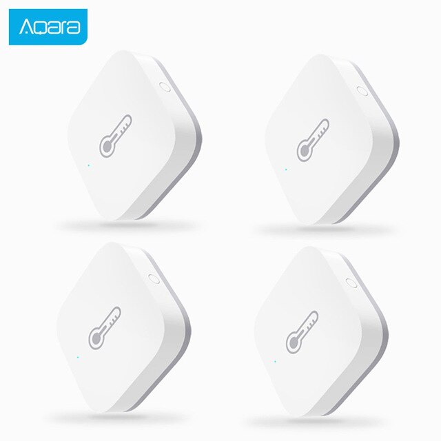 Original xiaomi mijia Smart Home Aqara Wireless Temperature Humidity Sensor Aqara hub a gateway with RGB LED night lights: Aqara Sensor 4pcs