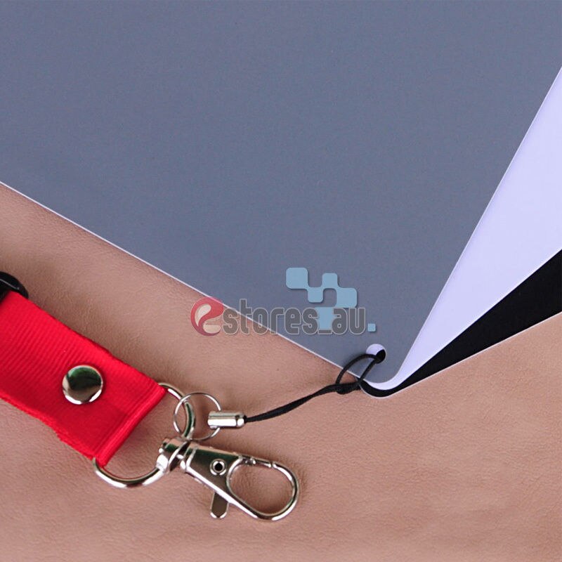 3 in 1 Digital Grey Card White Black 18% Gray Color White Balance Nexk Strap (Large) For 5D 60D D310 D3200 5D2 5D3
