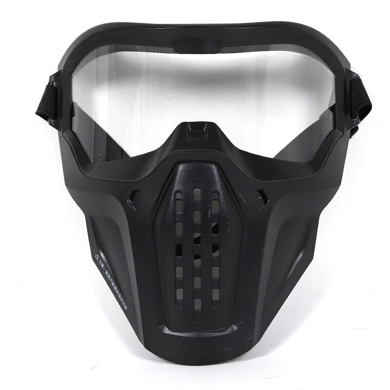 Elektrische Waterpistool Bescherming Masker Echte Persoon Outdoor Cs Veld Operaties Beschermende Masker Waterpistool Kip Army Fans Apparatuur: Black And White with Pattern