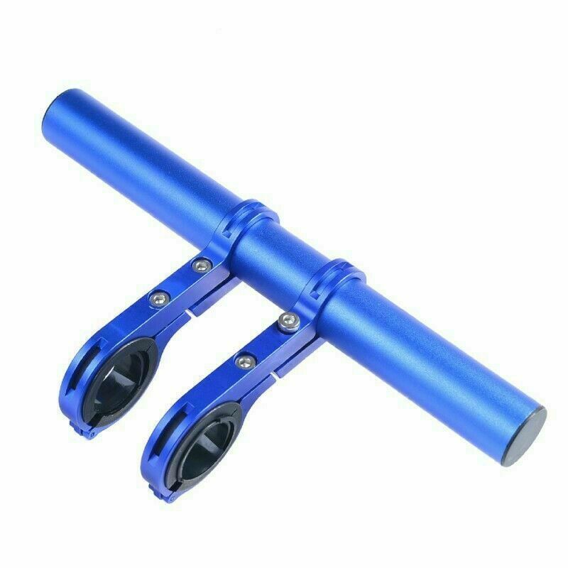 20CM Tube Bicycle Handlebar Extender Mount Mountain MTB Bike Cycling Carbon Headlight Bracket Lamp Flashlight Holder Accessorie: 20cm Blue