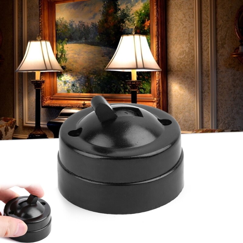 Retro Single-control Switch Surface Mounted Wall Light Button Old-fashioned