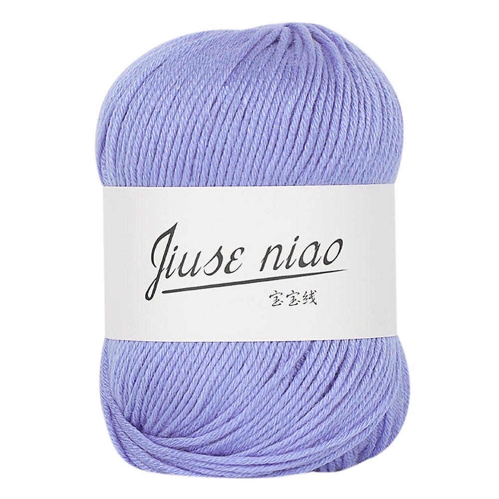 1PC 50g Chunky Colorful Hand Knitting Baby Milk Cotton Crochet Knitwear Wool Pelote Coton Crochet Milk Cotton Yarn Knitting Yarn: H