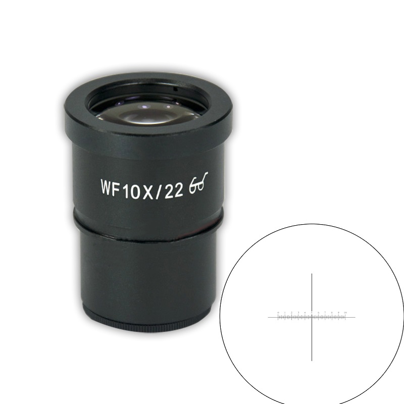 WF10X Wide Angle High Eye-piont Eyepiece Optical Ocular Lens for Stereo Microscope with Cross Reticle Scale Micrometer: WF10X-22 Dia 30.5mm