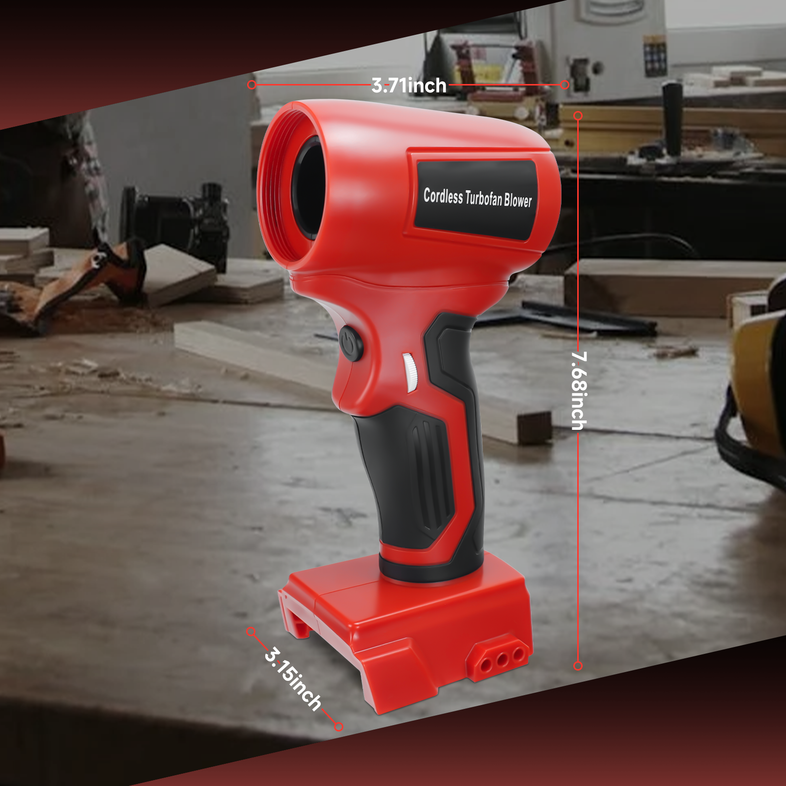 Borstelloze Turbo Jet-ventilator Draadloze elektrische luchtblazer 130000 RPM traploze snelheid stofblaasgereedschap voor Milwaukee 18V batterij