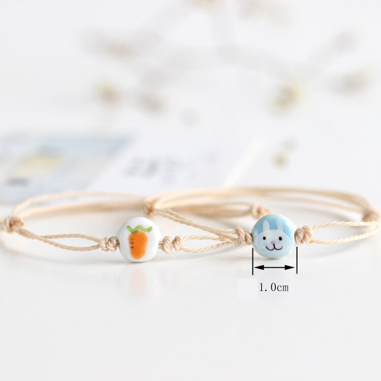 Stundent criativo artesanal cerâmica pulseira jóias simples moda jóias para mulher #1559