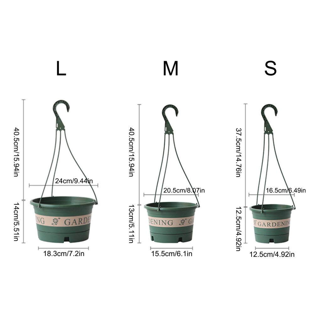 Flower Basket Chain Baskets Round Hanging Fences Durable For Outdoor Indoor Plants Home Garden Balcony Decoration Pots