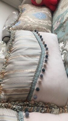 3 yard/parti blondekvast frynser hår bold gardin sofa dug tilbehør blonde trim gør-det-selv bayberry pompon dekoration