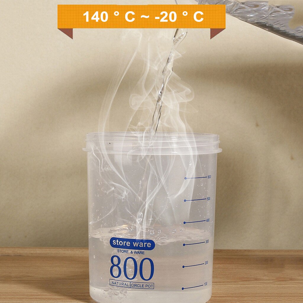 Multigrain Storage Box Hermetically Sealed Plastic Round Spiral Storage Tank Food Storage Containers Refrigerator Storage Bottle