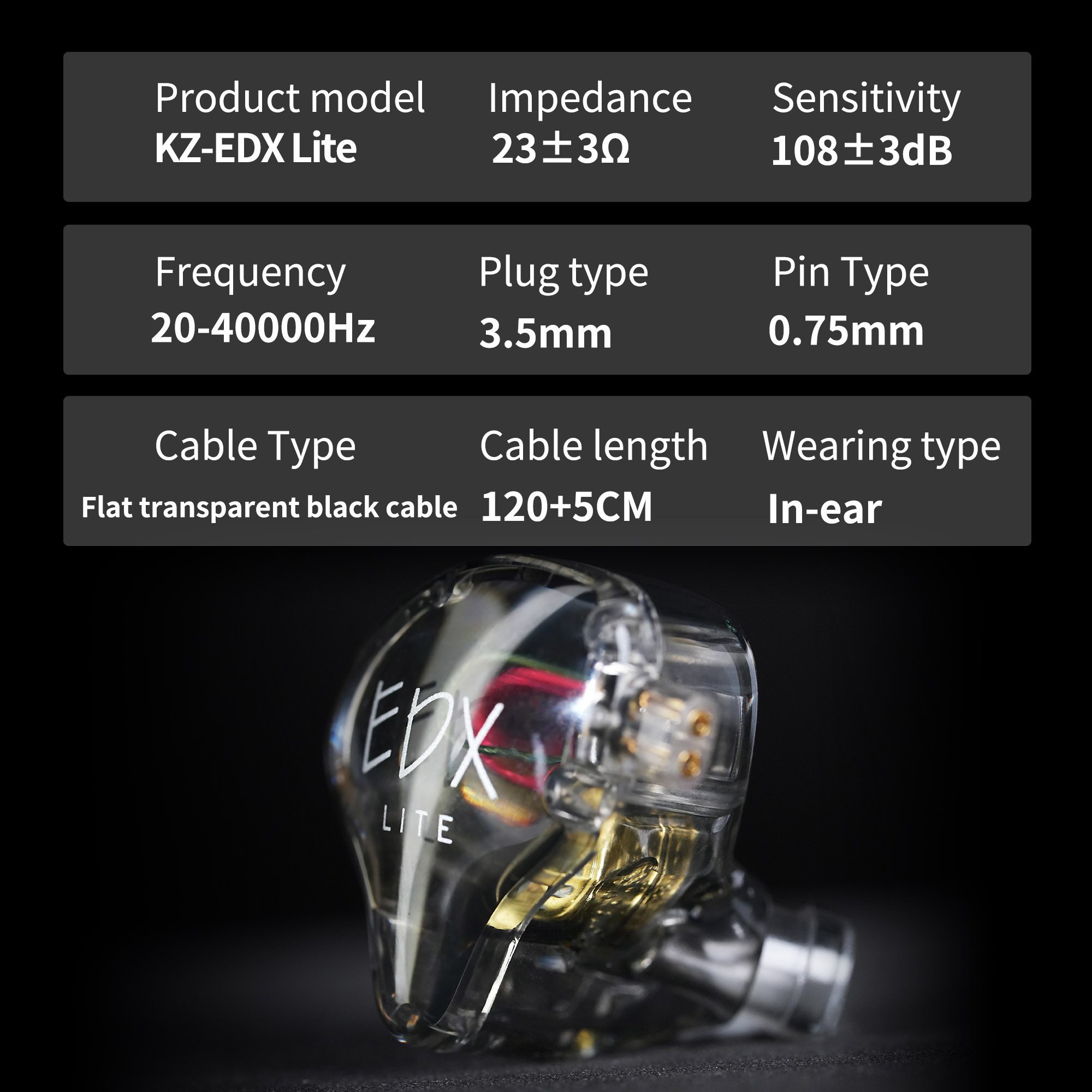KZ-EDX Lite Stereo Bass Muziek Oordopjes Hifi Oortelefoon In Ear Monitor Podium Live Koptelefoon Sport Gaming Headsets
