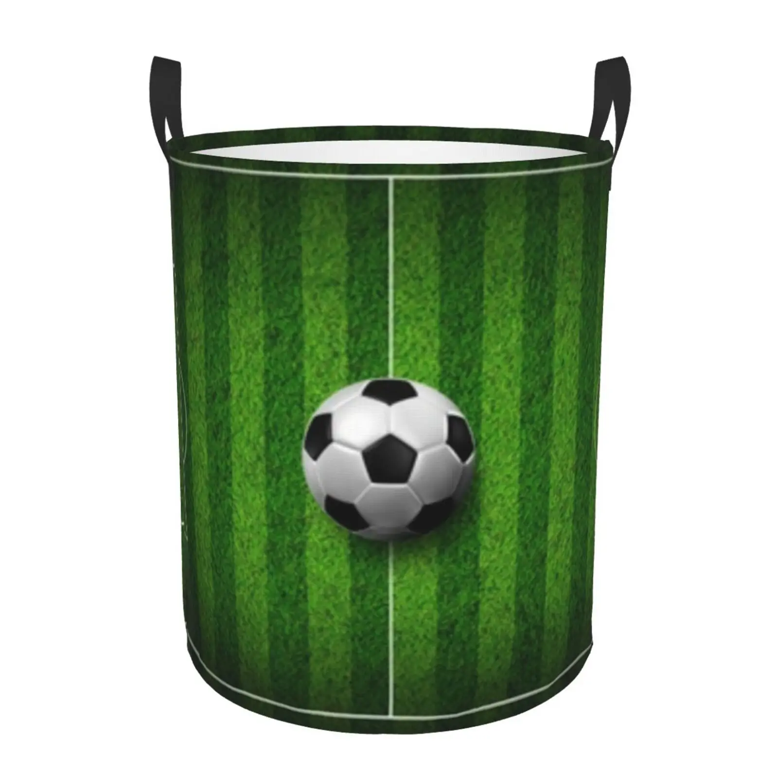 Foldable Laundry Basket For Dirty Clothes Soccer Balls Sport Football Pattern Storage Hamper Kids Baby Home Organizer: S / VIOLET/紫罗兰