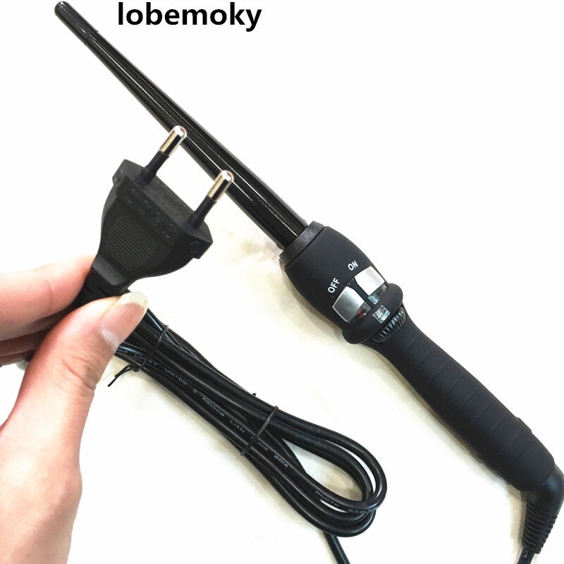 Rizadores de pelo cónico, rizador de cerámica de un solo tubo, cono de flor de pera, rizador de pelo eléctrico, voltaje general: 110-240 - v