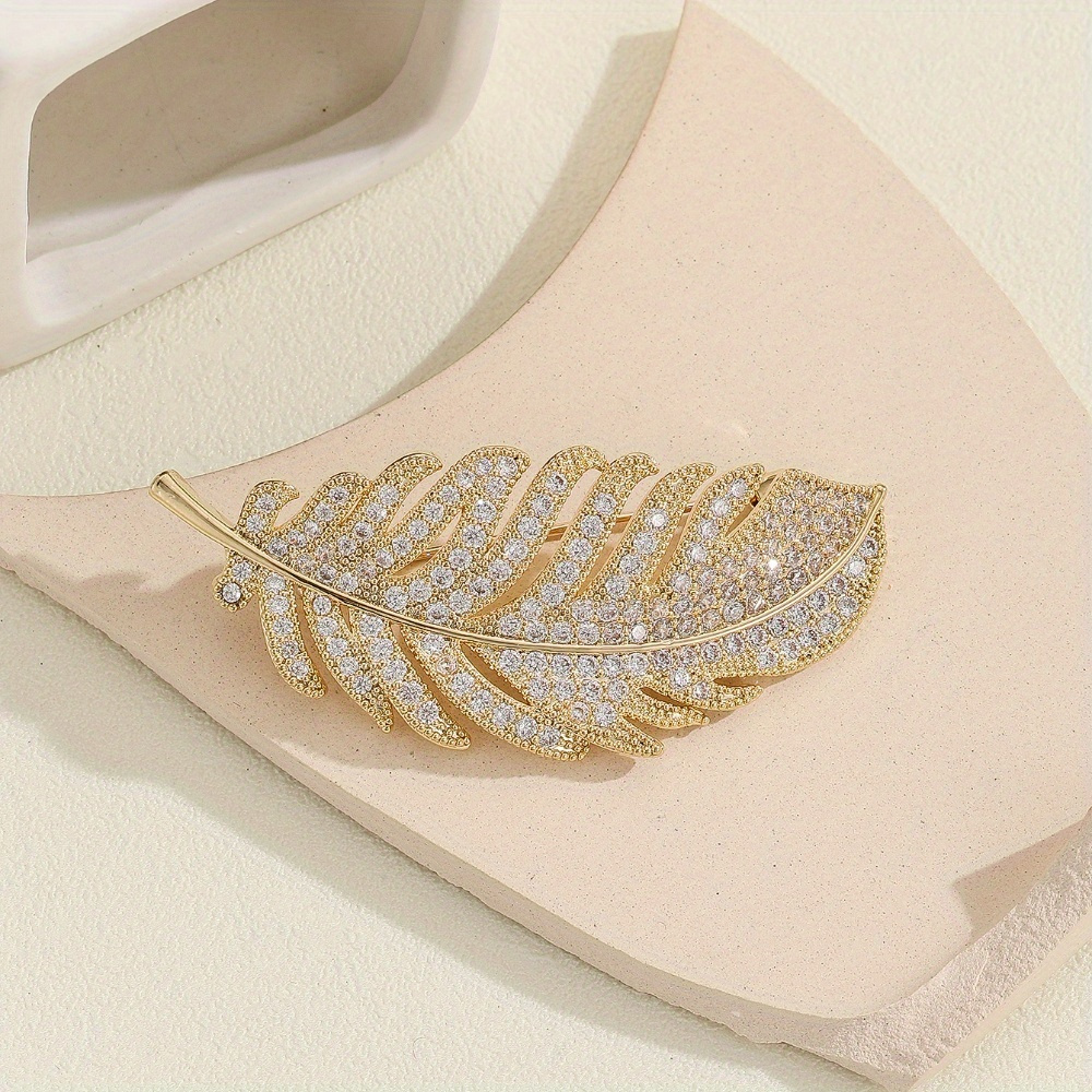 Koreaanse Stijl Temperament Zirkoon Corsage Dames Cheongsam Pin Sjaal Gesp Accessoires High-End Veren Broche