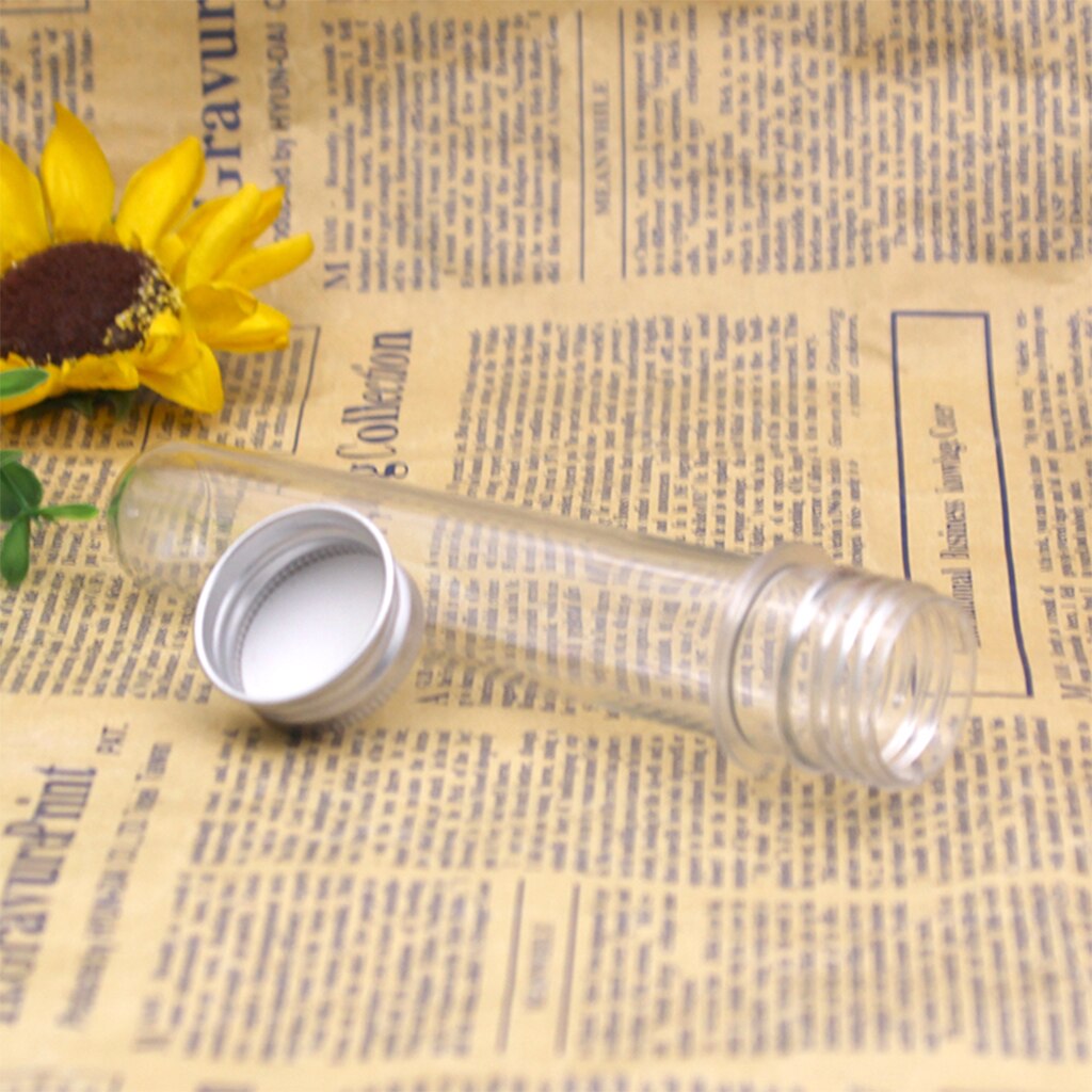 Kunststoff Prüfung Rohre Klar und transparent Süssigkeit Lagerung Container mit Schraube Kappen 40ml 10Stck
