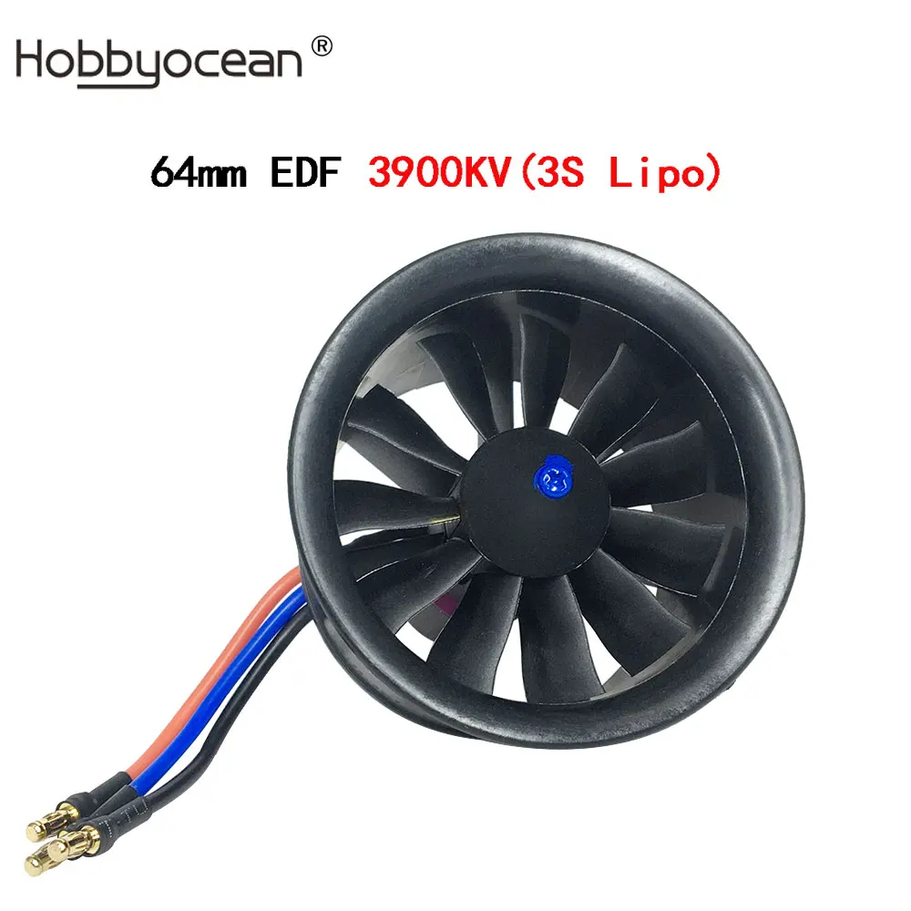 Ventilateur canalisé d'avion EDF 50mm 64mm 70mm 90mm 11/12 pales 50A ESC pour e-flite Viper RC Jet modèle d'avion pièces de rechange: Rouge