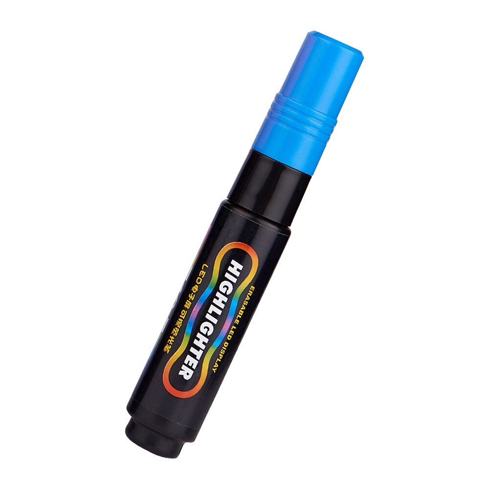 BAOKE LED electronic screen, erasable highlighter pen, poster, advertising pen, flat head color fluorescent plate pen, Mark pen: 1pcs blue
