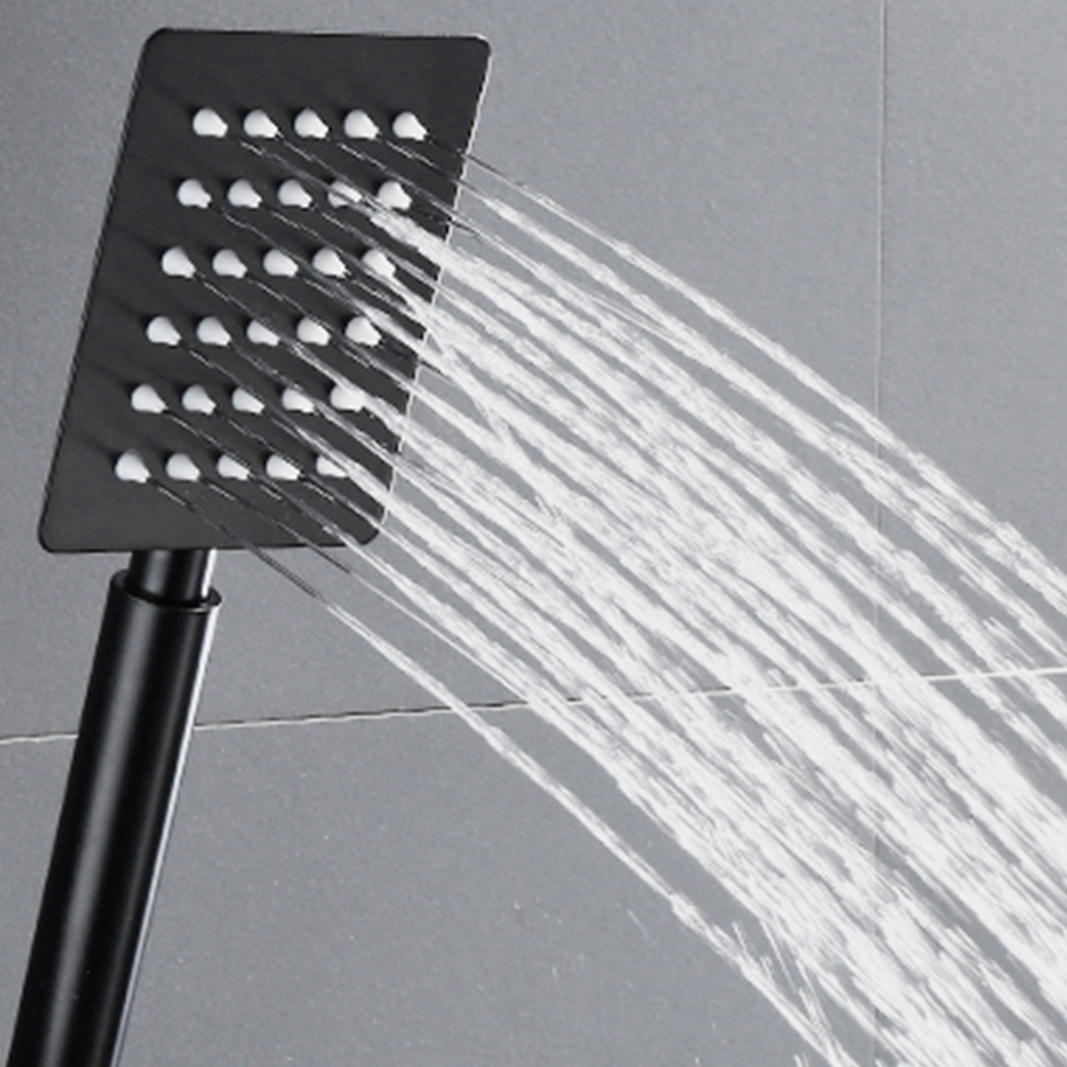 Hand-held Shower Head Water Saving Black Bathroom Rainfall Shower Nozzle Aerator High Pressure handheld Shower Head