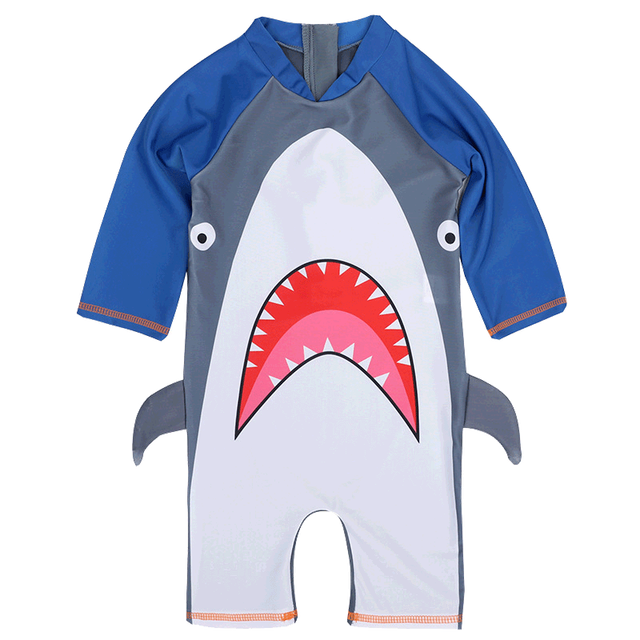 Bonito do bebê meninos maiô com padrão dos desenhos animados criança maiô crianças roupa de banho uma peça terno de natação para crianças: 6