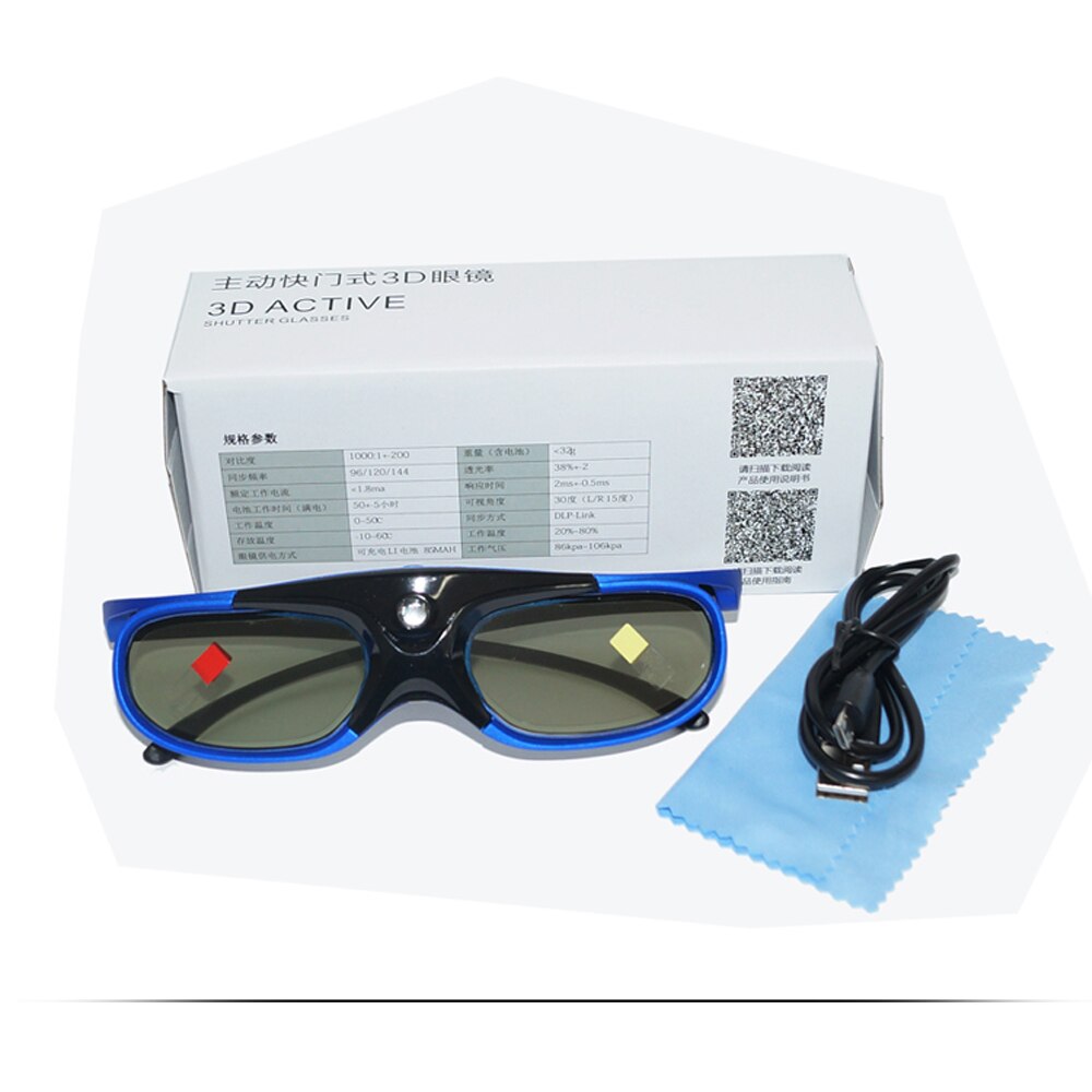 Lunettes 3D DLP actives pour projecteur 3D CRENOVA DLP DL-310