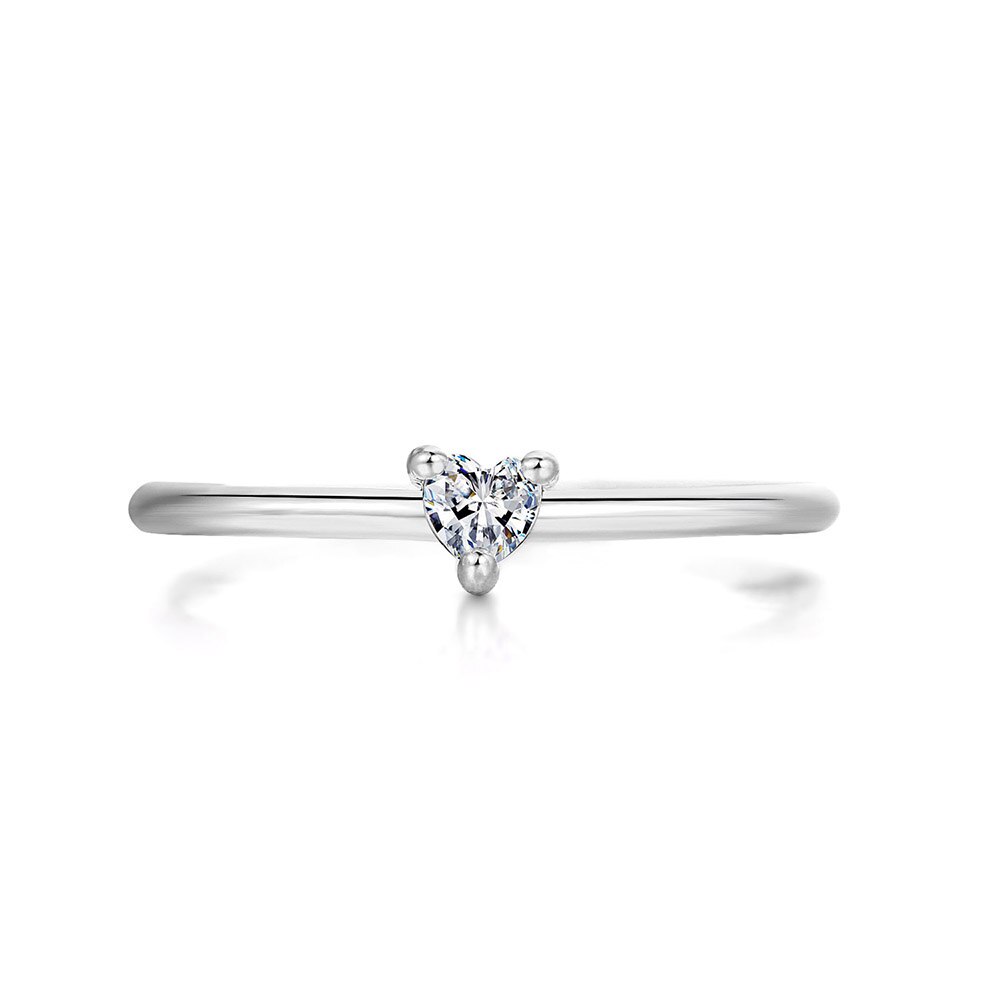 Anillos para mujer con forma de corazón pequeño Color dorado compromiso de boda anillo delicado joyería circón joyería de romántica KBR014-M: 8 / Verde