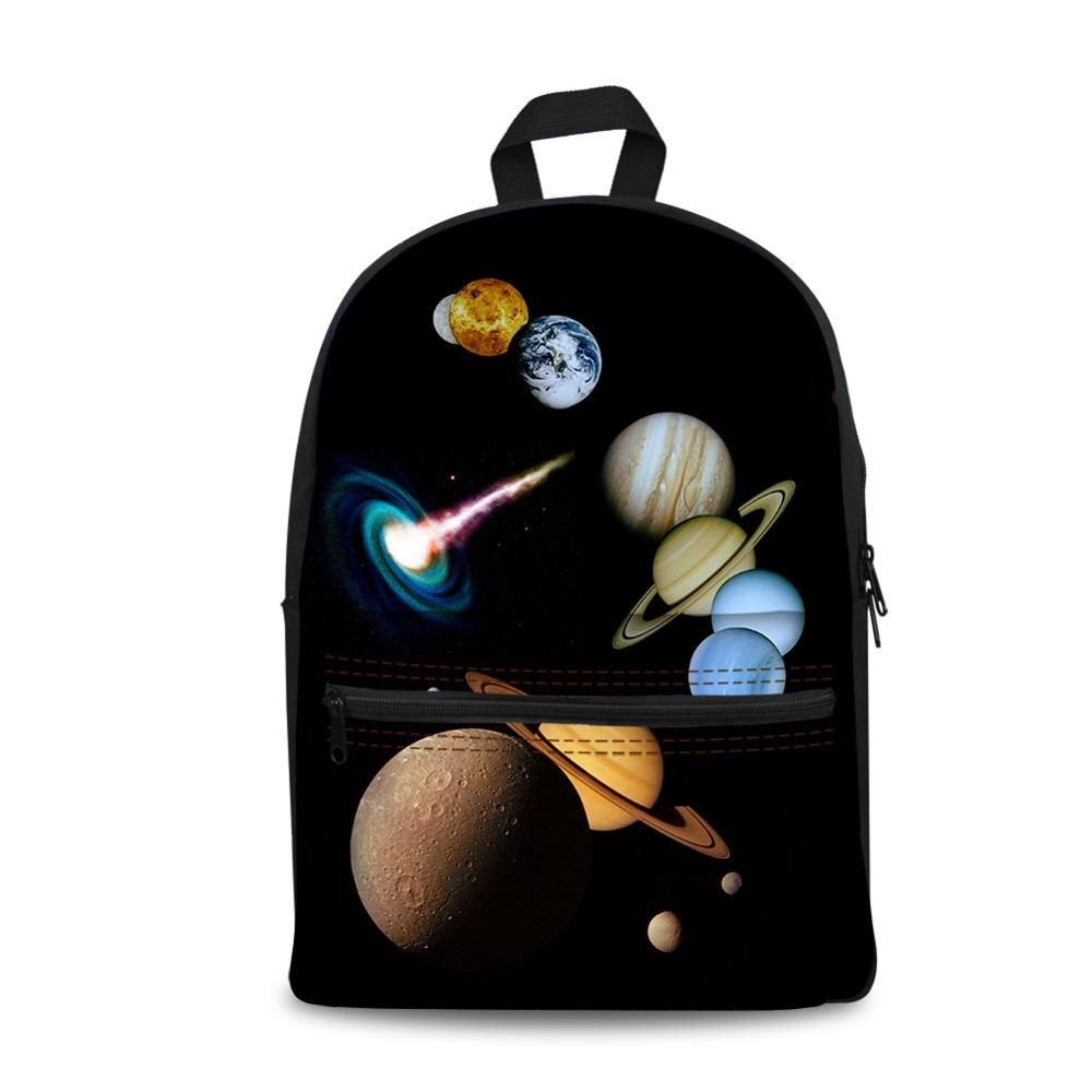 Forudesigns univers / space star 3d print lærred herretasker børn drenge galakse skole rygsæk mochila studerende skoletasker taske: Cc3195j