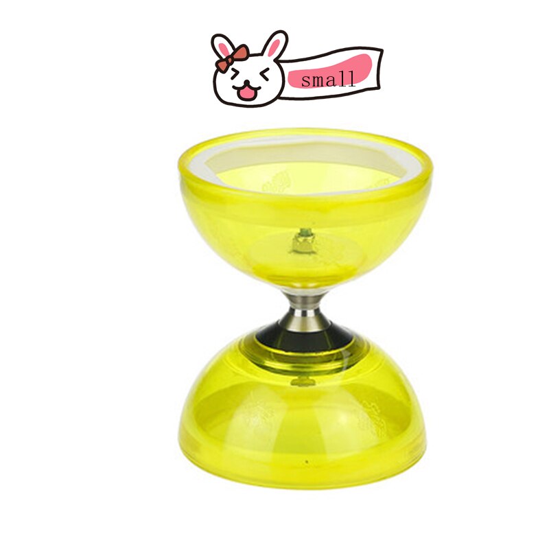 Unico di Modo 3-Cuscinetto Colorati Diabolo Chineseyoyo Con Handsticks & String Giocoleria Giocattolo Per I Bambini Al Coperto Giochi All'aperto Divertimento: Yellow Small