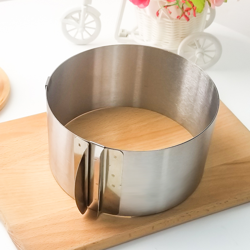 DIY Stainless Steel Cake Cutter Slicer Adjustable Round Bread Adjustable16cm-30cm Cake Ring Mold Cake Layered Baking Tools