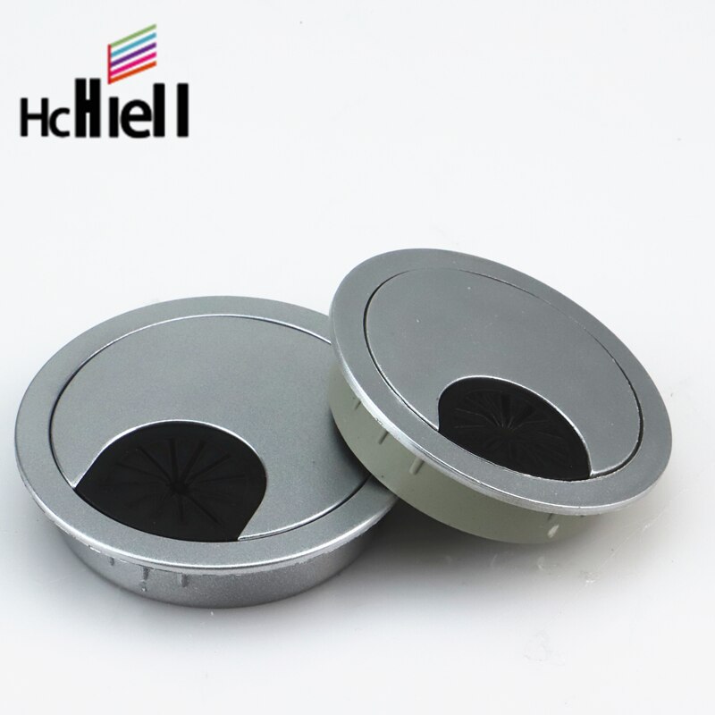 1PC Desk Table Plastic Cable Hole Cover PC Computer Round Wire Tidy Grommet Organizer