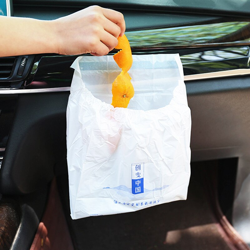 3pcs/pack Car Garbage Bag Degradable Garbage Bag With Self-adhesive Car Trash Storage Waterproof Garbage Bag