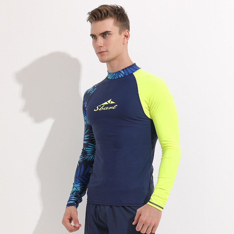 Sbart Lange Mouw Uitslag Bewakers Mannen Zwemkleding T Shirts Tops Wetsuits Badmode Zwemmen Surfen Zeilen Badpakken Doen