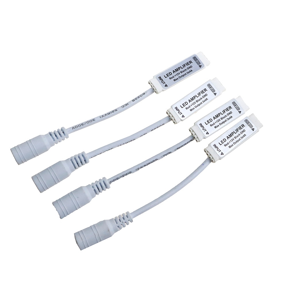 DC 12V Mini RGB LED Amplifier With DC Female Plug Accessories 5050 3528 RGB LED Strip Signal Controller Amplificador JQ