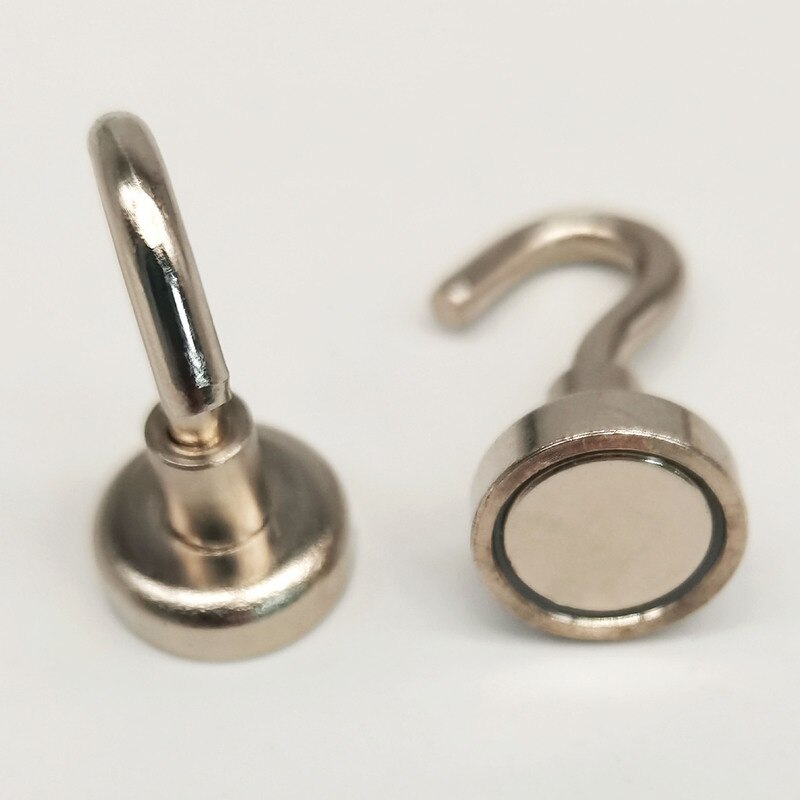 Neodymium N52 Magnet Vertical Pull-force 3KG 4KG 6KG Hook Earth Magnet Multifunction Fridge Sticker Hooks Magnetic Base 1PC